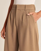 Women's Tailored Wide Leg Trousers – High Waist Dress Pants