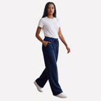 Women's Wide Leg Sweatpants – High Waist Drawstring Pocket Lounge Pants