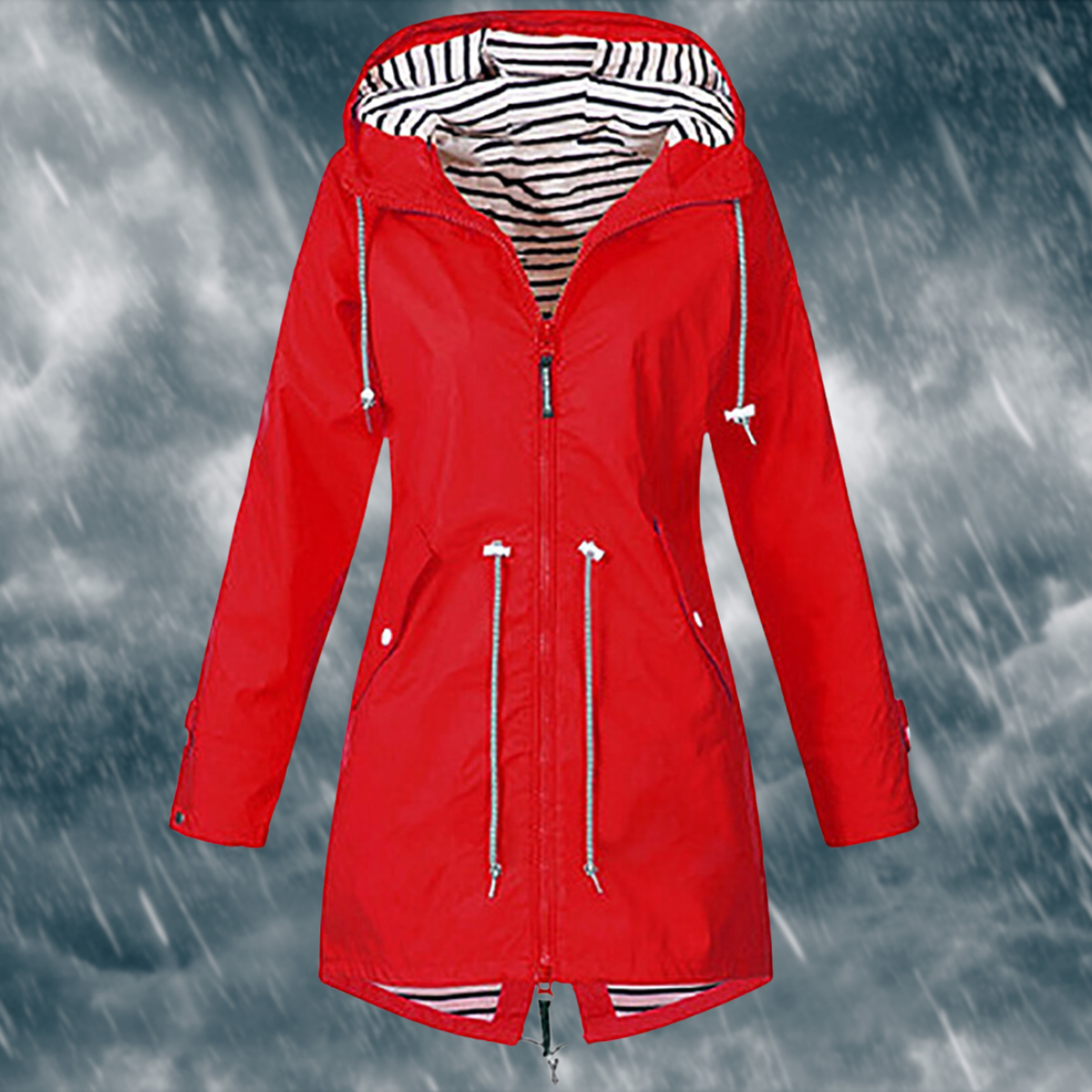 Women's Waterproof Rain Jacket – Lightweight Outdoor Jacket – Linda