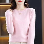 Women's Classic Crew Neck Sweater – Soft Long Sleeve Knit Pullover