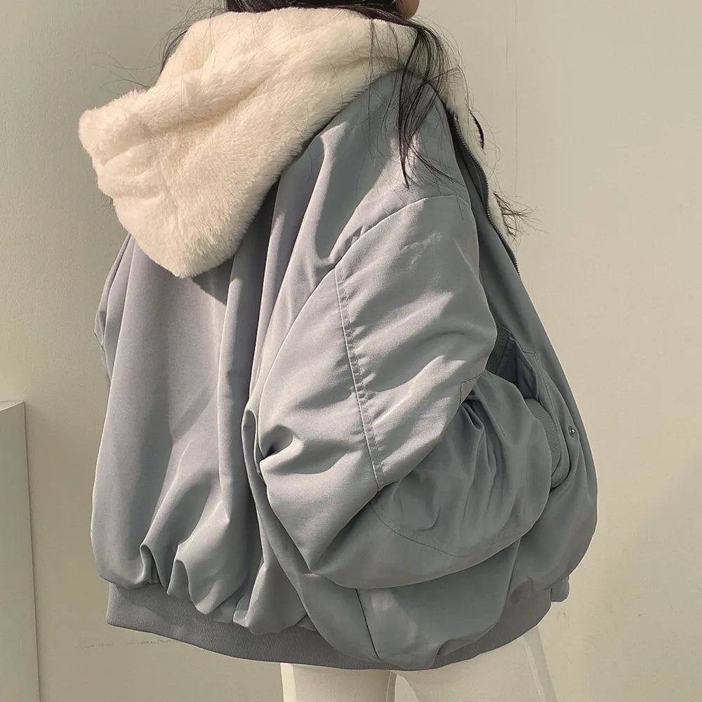Women's Reversible Hooded Jacket – Oversized Winter Coat