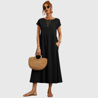 Women's Comfortable Midi Dress – Casual Summer Dress – Fenella