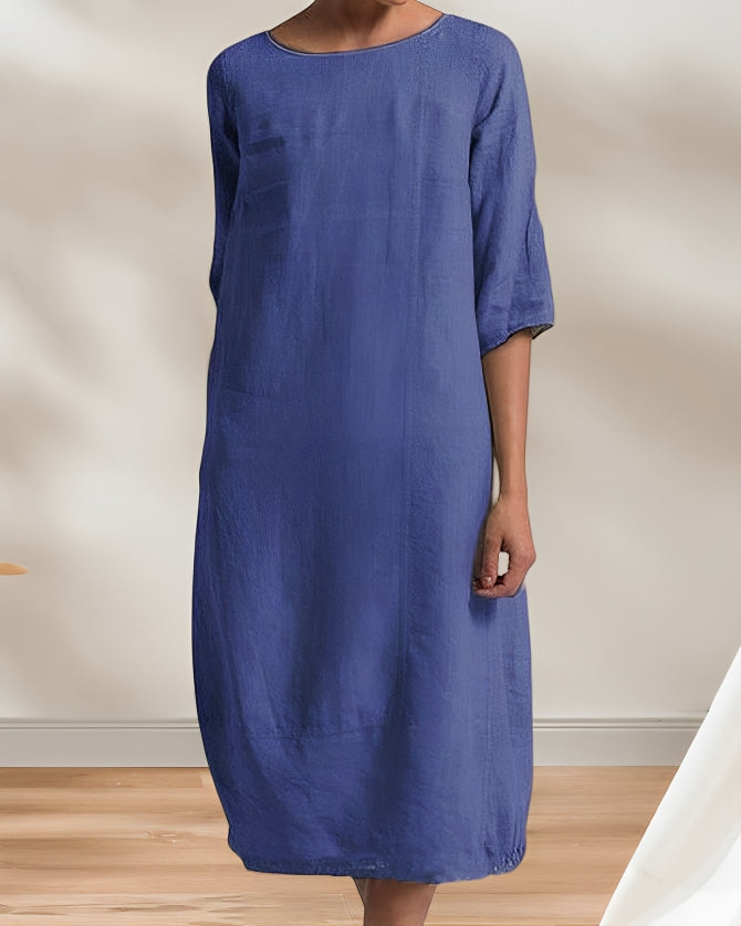 Women's Relaxed Everyday Midi Dress – Casual Summer Dress