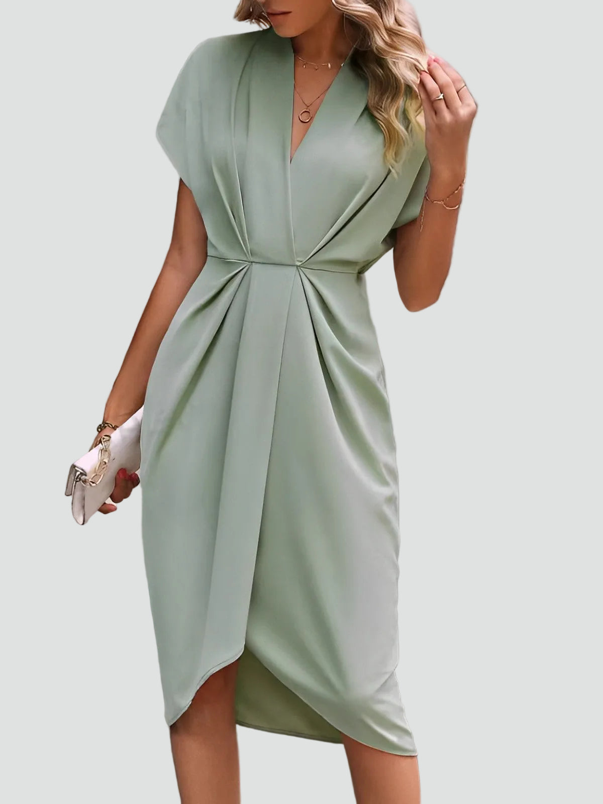 Women's Wrap Midi Dress – Belted Occasion Dress