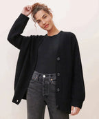 Women's Classic V-Neck Cardigan – Soft Button Front Knit Cardigan
