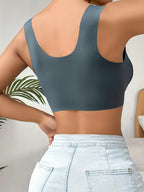 Women's Front Closure Wireless Bra – Adjustable Everyday Support Bra