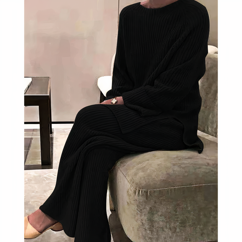 Women's Wide Leg Knit Set – Relaxed Sweater Lounge Set