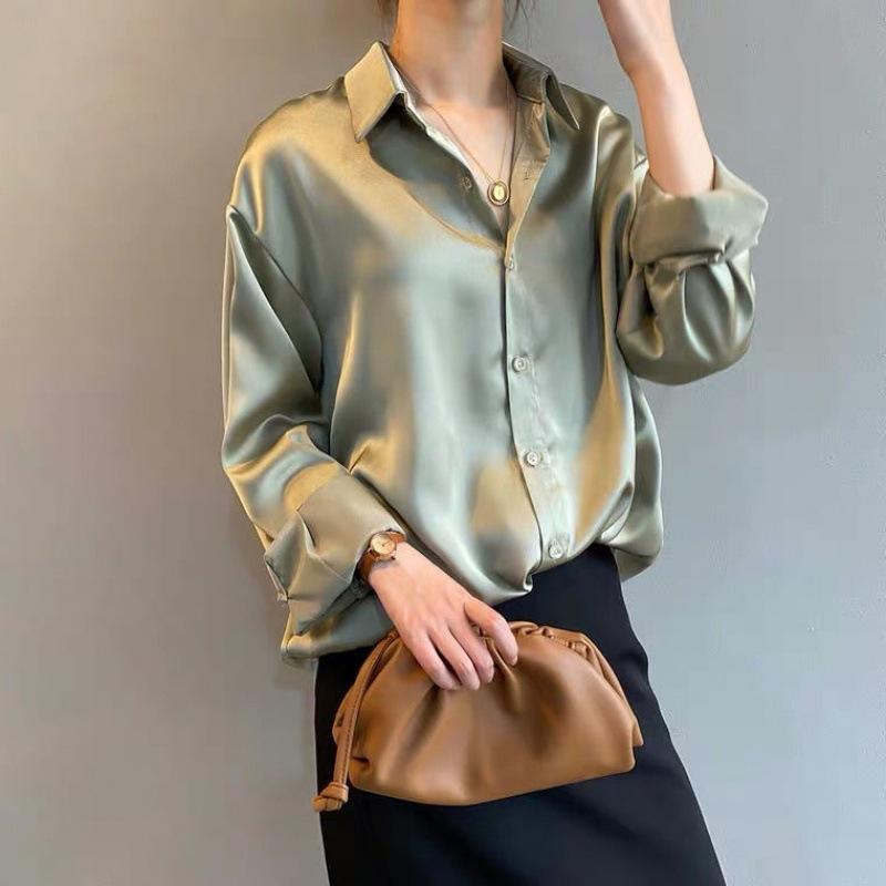 Women's Long Sleeve Button Blouse – Classic Button Front Shirt Blouse