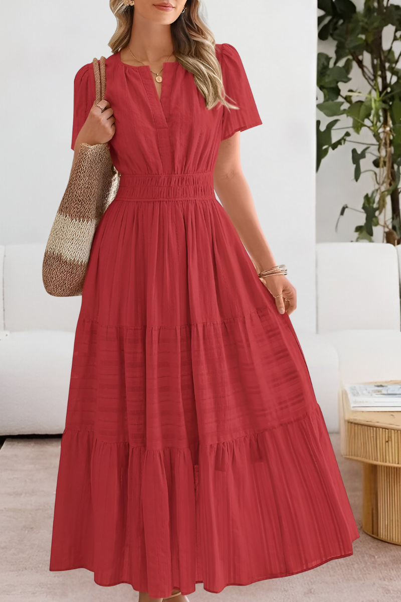Women's Boho Summer Dress – Flowy Midi Dress