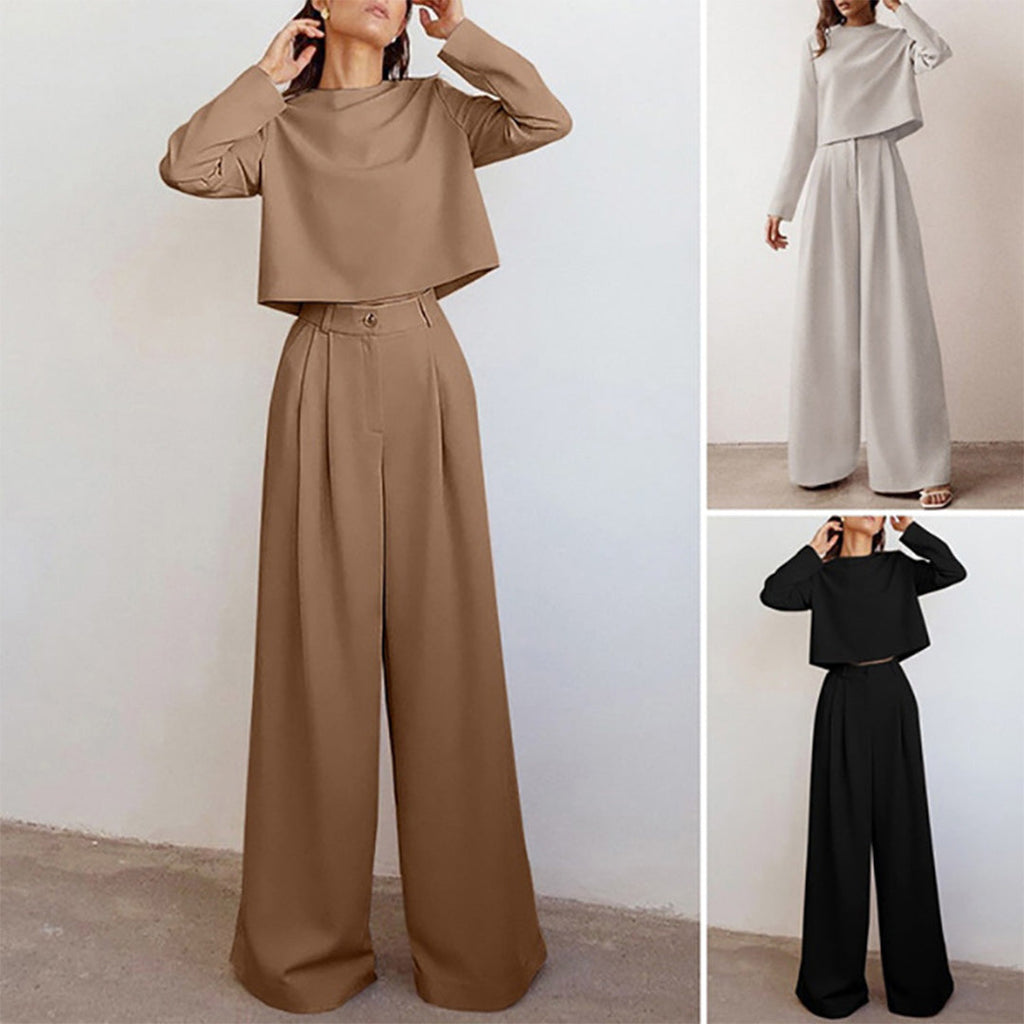 Women's Palazzo Pants Set – Relaxed Top Occasion Co-Ord Set