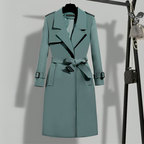 Women's Tailored Trench Coat – Slim Fit Longline Coat
