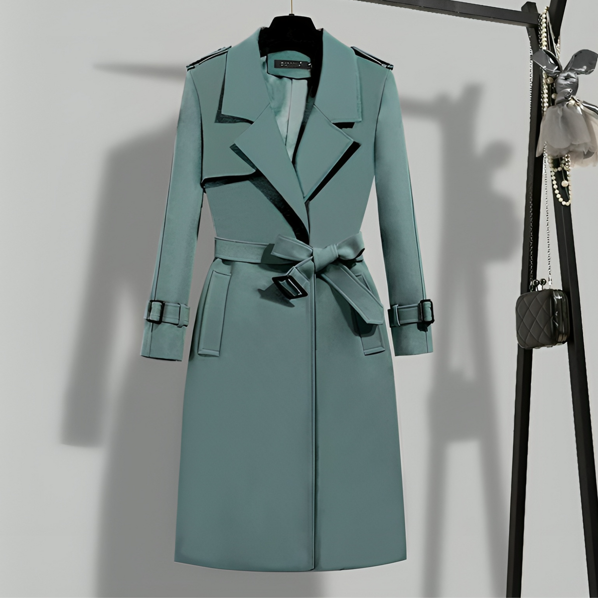 Women's Tailored Trench Coat – Slim Fit Longline Coat