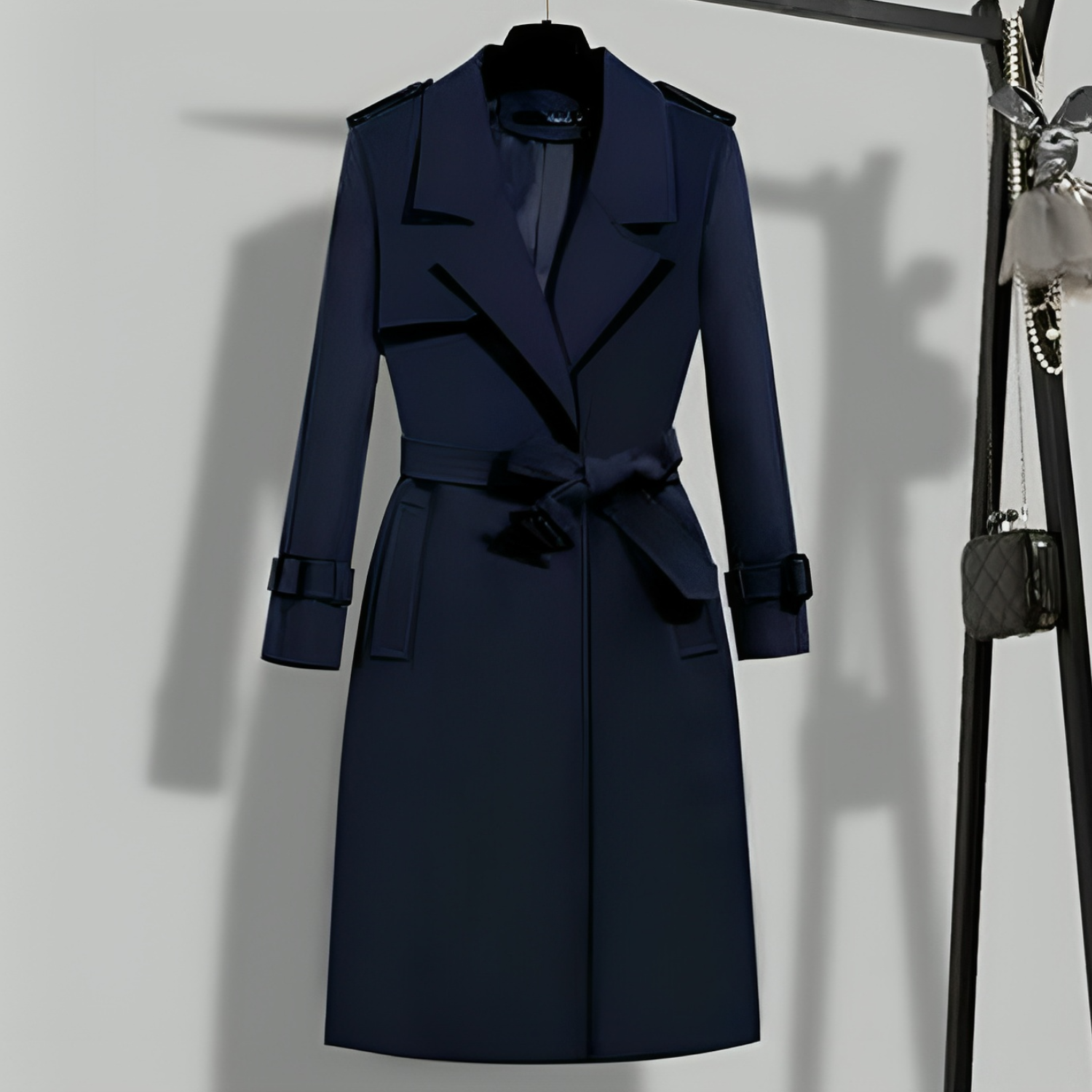 Women's Tailored Trench Coat – Slim Fit Longline Coat