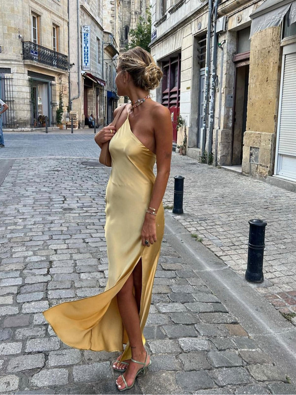 Women's Wedding Guest Backless Dress – Sleeveless Formal Party Dress