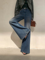 Women's High Waist Jeans – Relaxed Fit Denim Jeans – Calista
