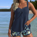 Women's Striped Tankini Set – Two-Piece Swim Set – Cassandra