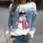Women's Snowman Christmas Sweater – Festive Holiday Knit Sweater