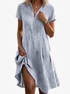 Women's Floral Midi Dress – Flowy Patterned Summer Dress