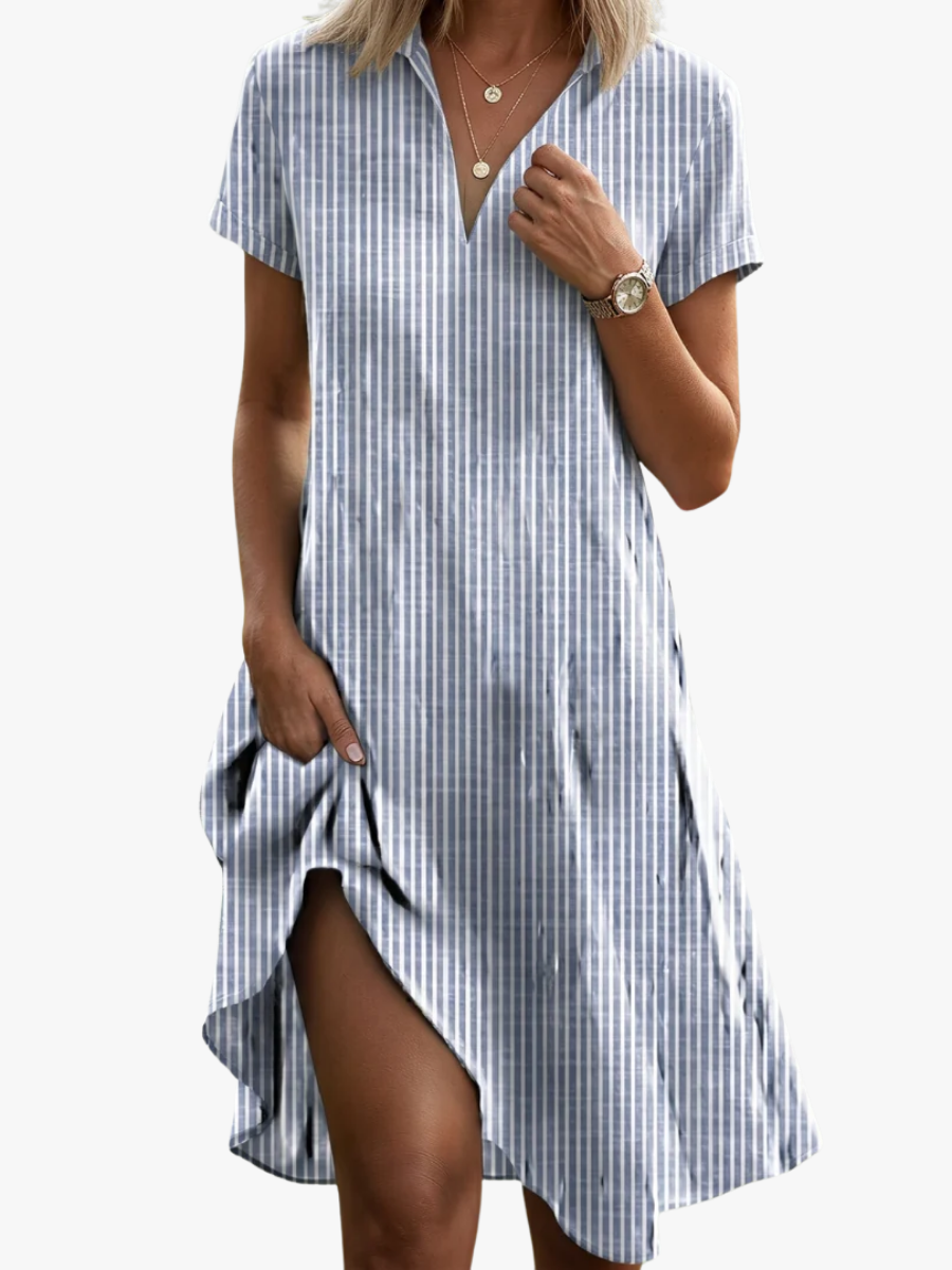 Women's Floral Midi Dress – Flowy Patterned Summer Dress