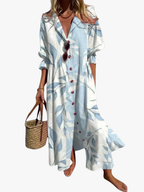 Women's Floral Maxi Dress – Relaxed Flowy Summer Dress