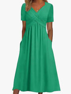 Women's Classic Midi Dress – Flowy Day-to-Night Dress
