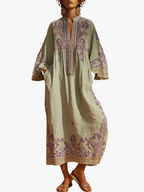 Women's Floral Embroidered Dress – Flowy Feminine Occasion Dress