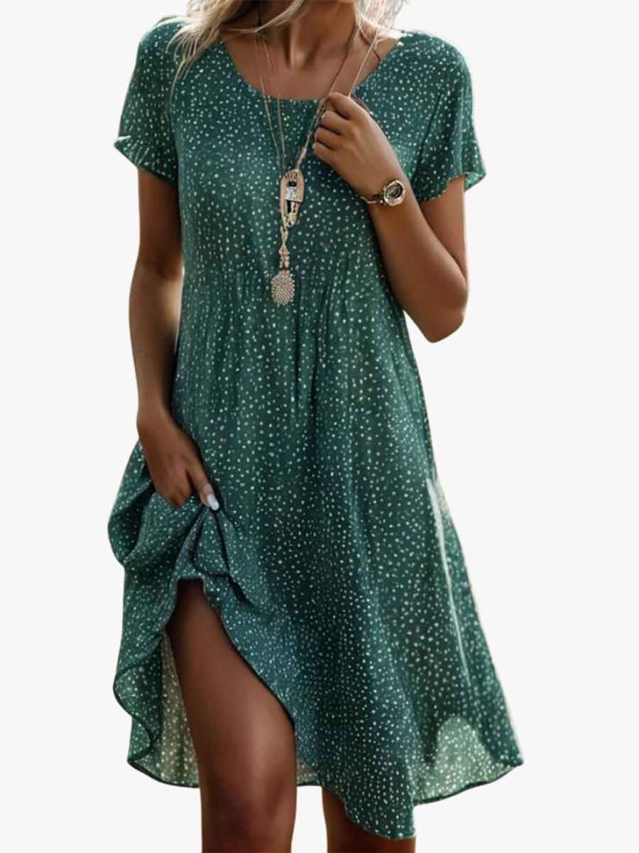 Women's Summer Midi Dress – Flowy Relaxed Fit Dress