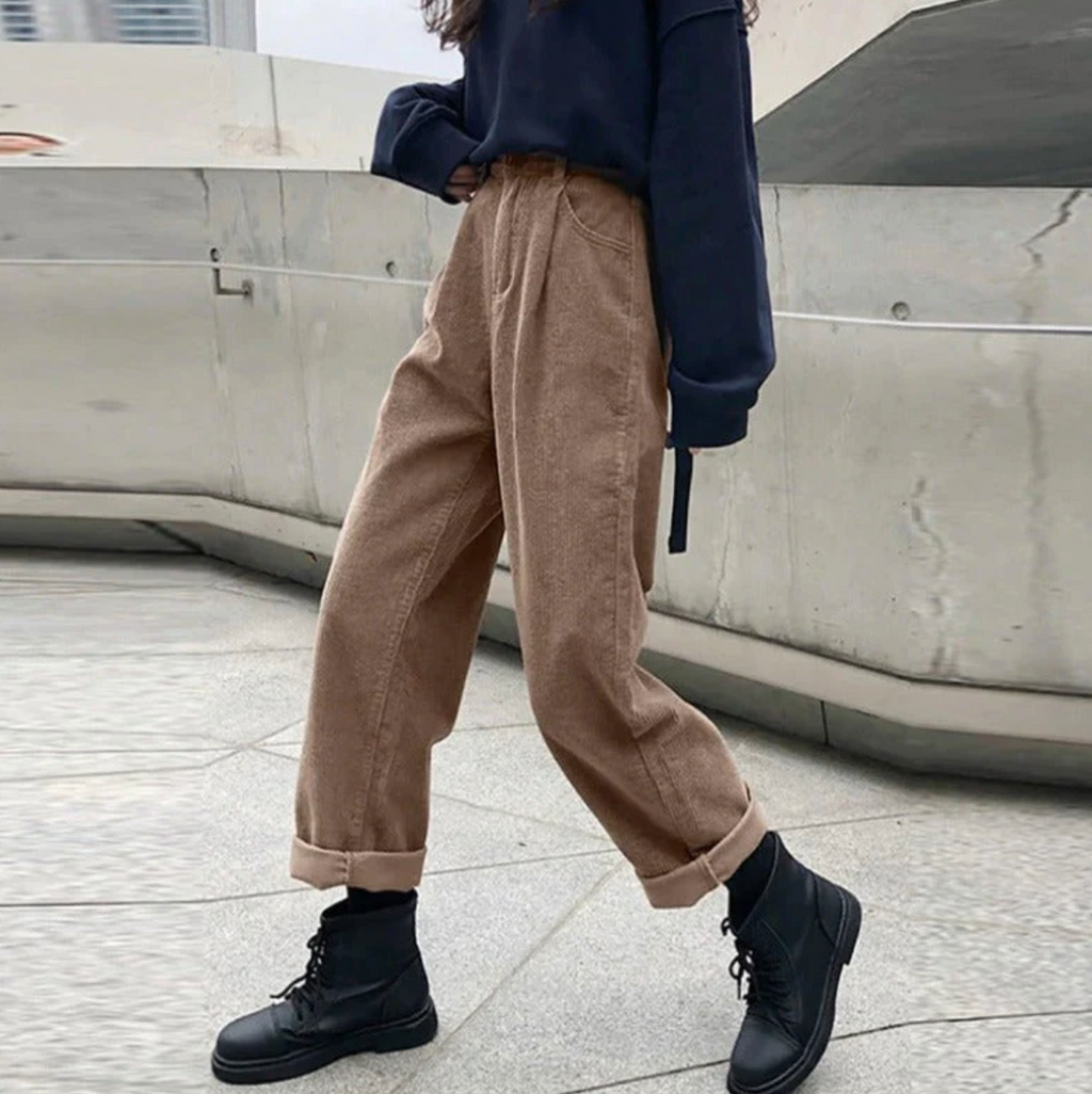 Women's Casual Corduroy Pants – Wide Leg Cord Pants