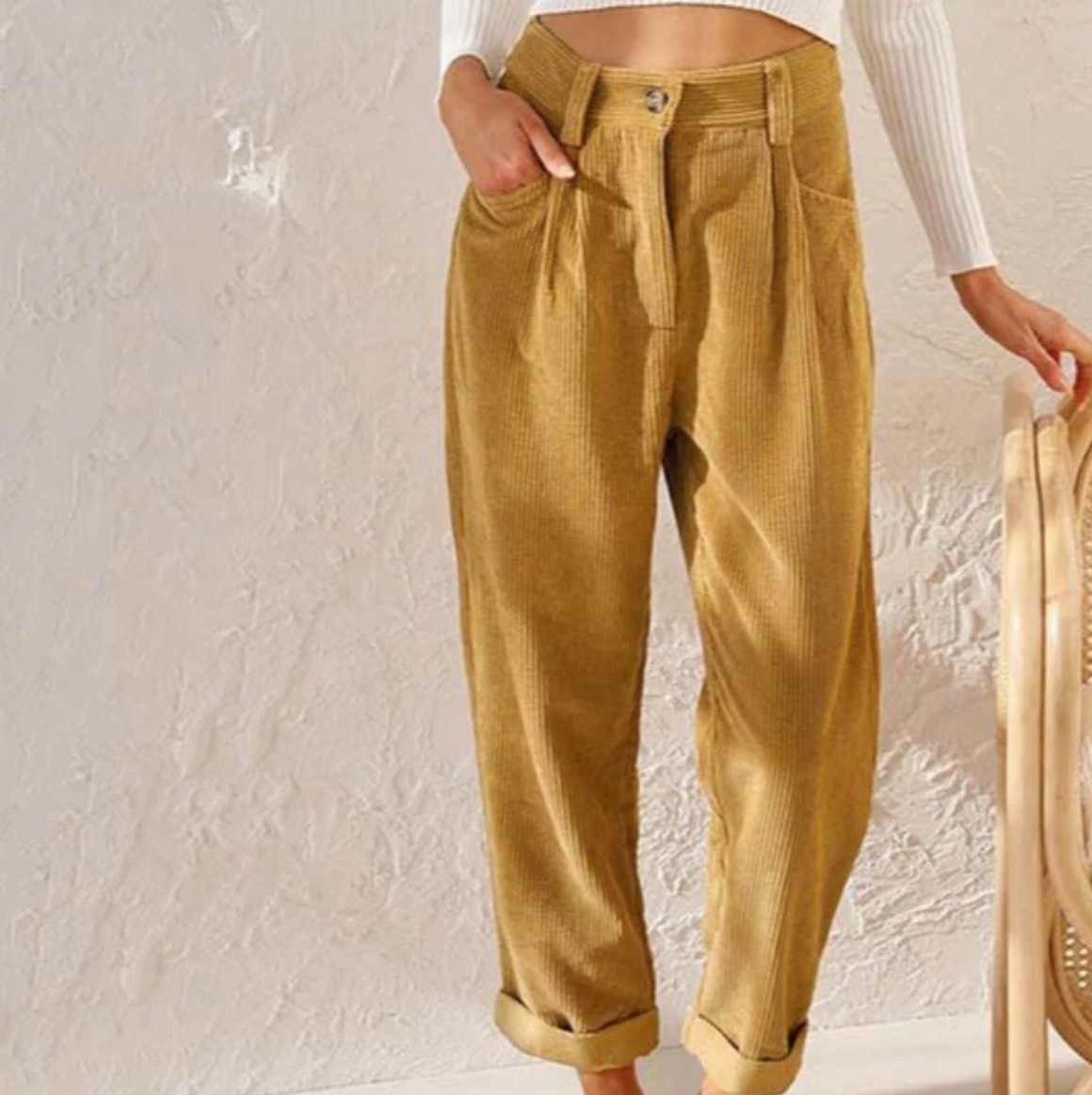 Women's Casual Corduroy Pants – Wide Leg Cord Pants