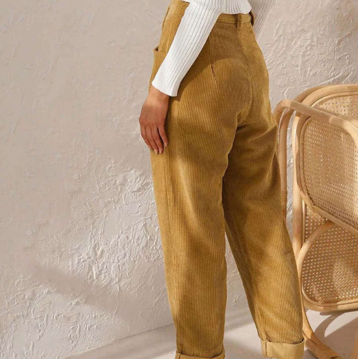 Women's Casual Corduroy Pants – Wide Leg Cord Pants