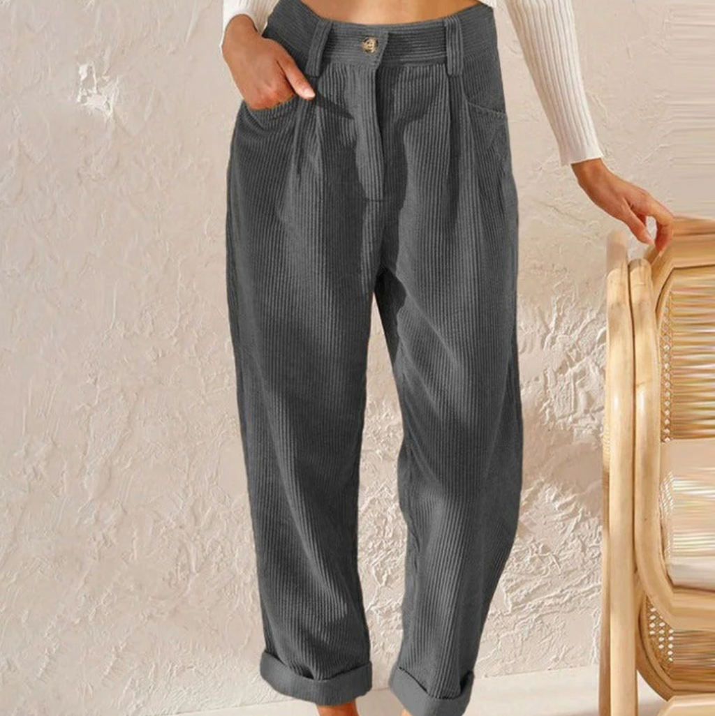 Women's Casual Corduroy Pants – Wide Leg Cord Pants