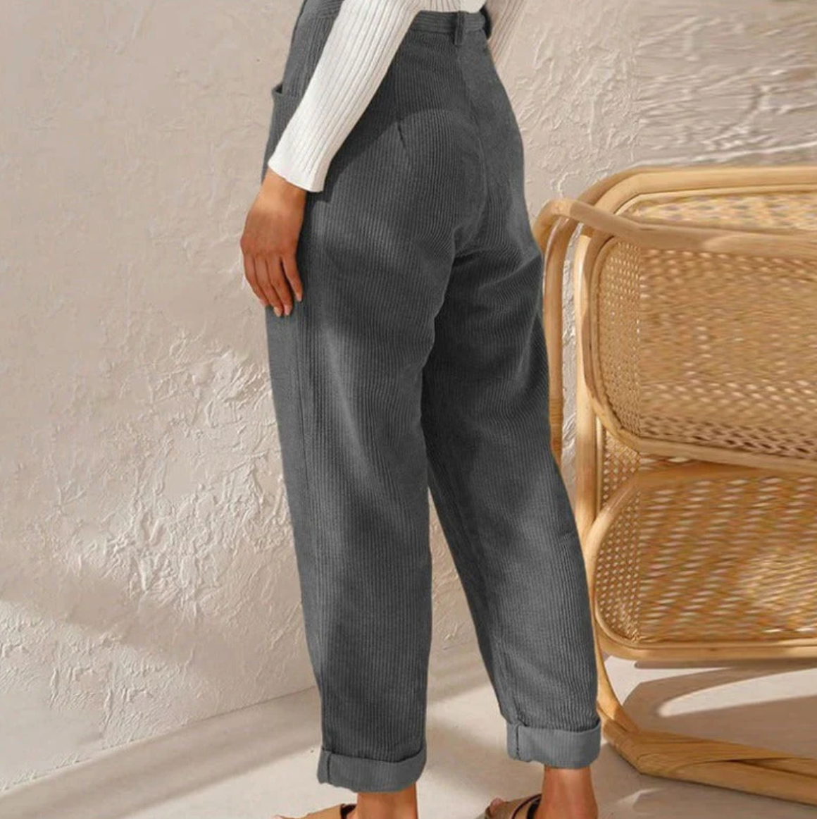 Women's Casual Corduroy Pants – Wide Leg Cord Pants