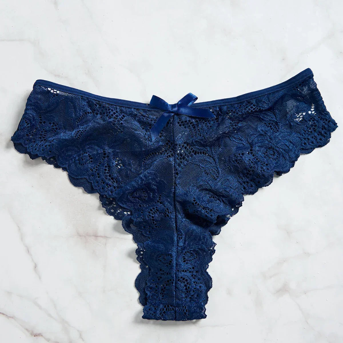 Women's Floral Lace Lingerie Set – Sheer Bra & Matching Panty Set