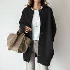 Women's Button Front Duster Cardigan – Mid-Length Knit Layer