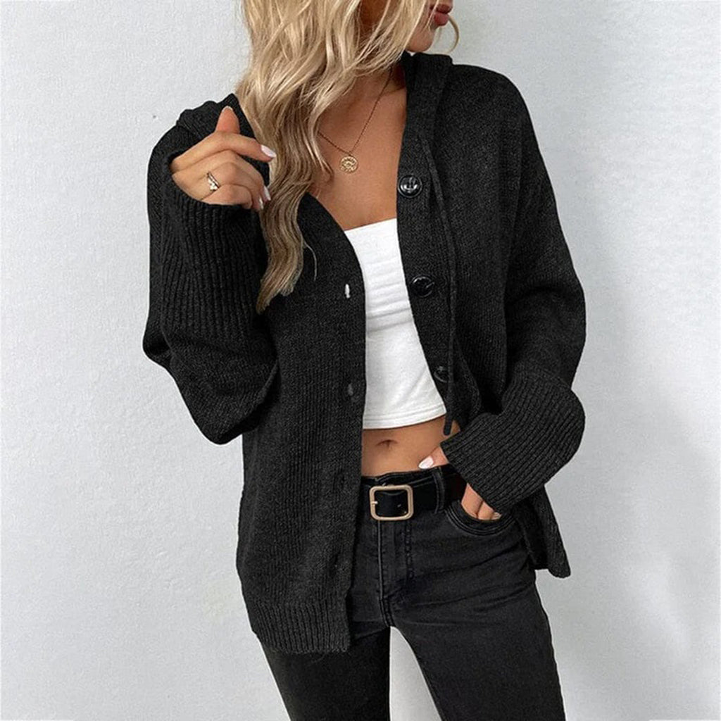 Women's Button Front Cardigan – Classic Long Sleeve Cardigan