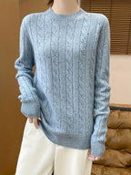 Women's Cable Knit Sweater – Classic Knit Sweater – Alice