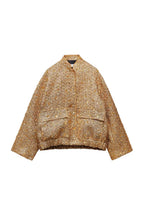 Women's Gold Sequin Bomber Jacket – Sparkle Zip-Up Party Jacket