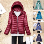 Women's Lightweight Down Coat – Packable Hooded Puffer Jacket