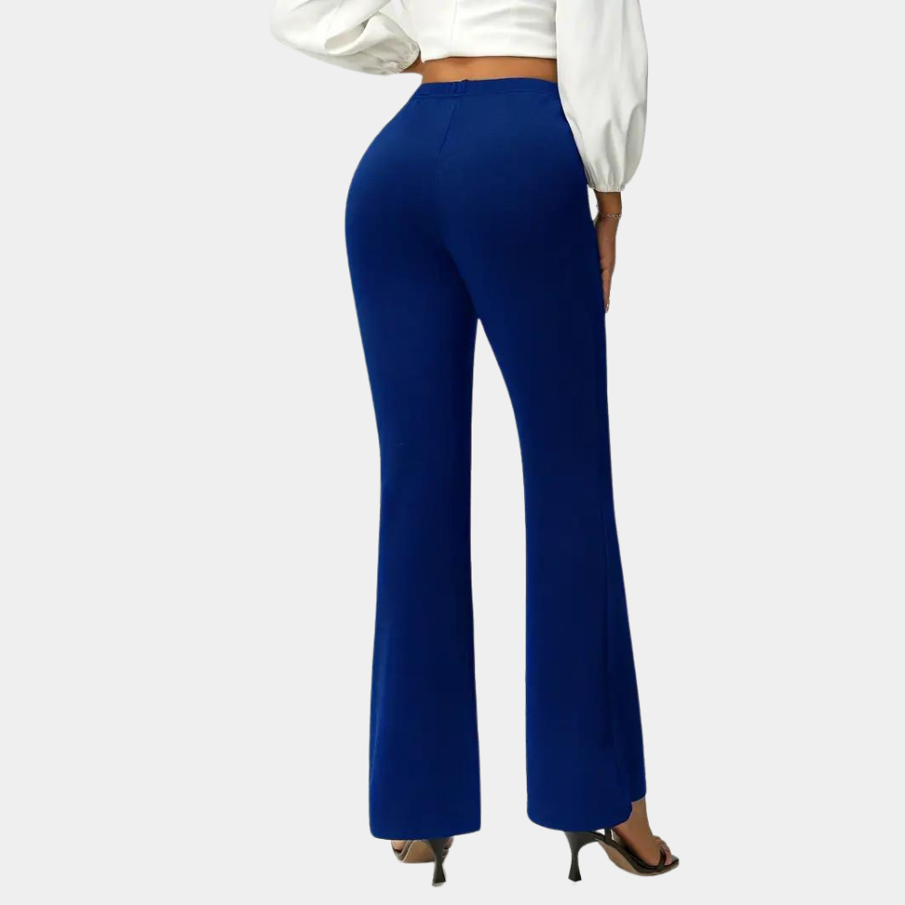Women's High Waist Flare Pants – Fitted Flared Leg Trousers