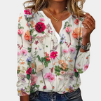 Women's Floral Print Blouse – Relaxed Everyday Floral Blouse