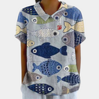 Women's Floral Casual Blouse – Round Neck Blouse