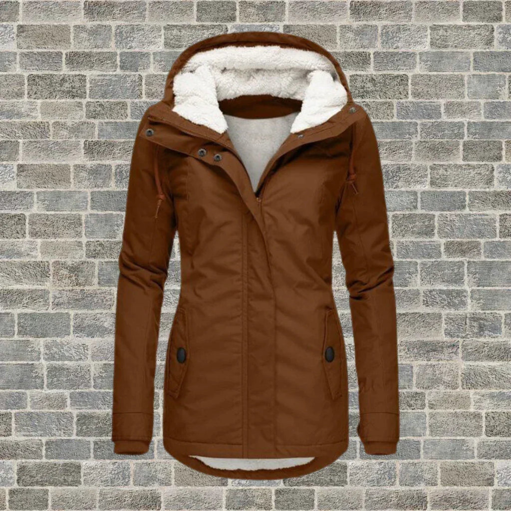 Women's Faux Fur Hood Parka – Insulated Cold Weather Winter Coat