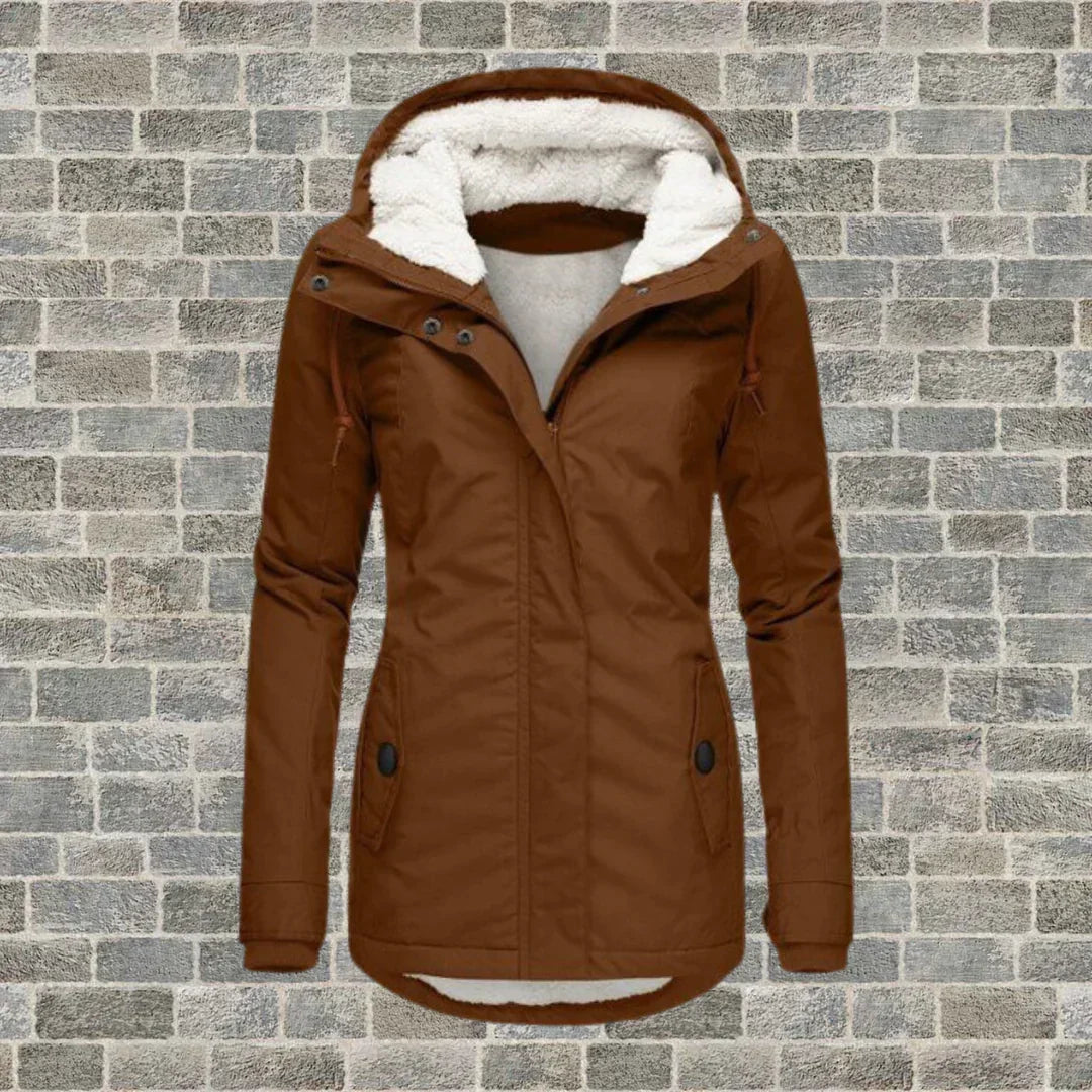 Women's Faux Fur Hood Parka – Insulated Cold Weather Winter Coat