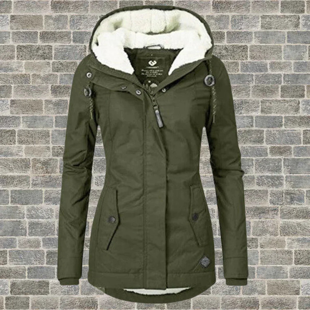 Women's Faux Fur Hood Parka – Insulated Cold Weather Winter Coat