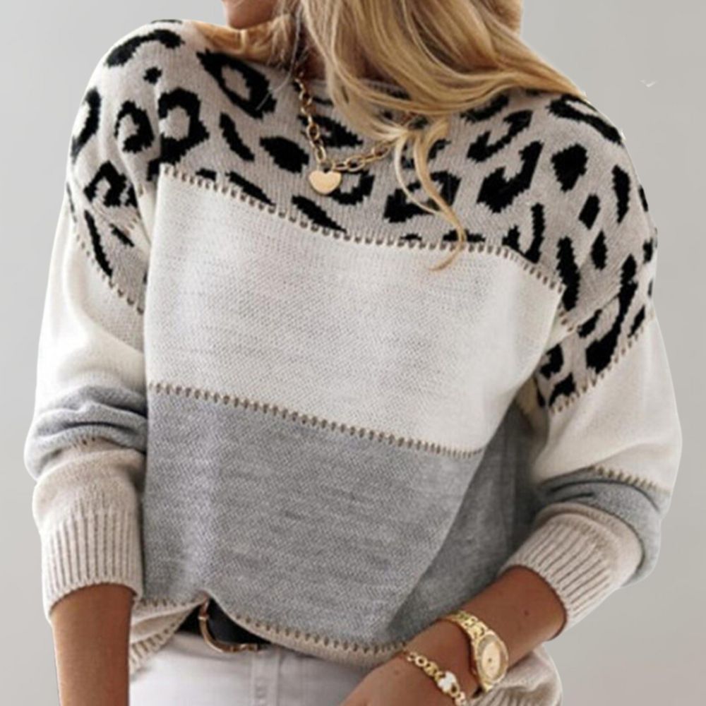 Women's Graphic Sweater – Relaxed Fit Printed Pullover
