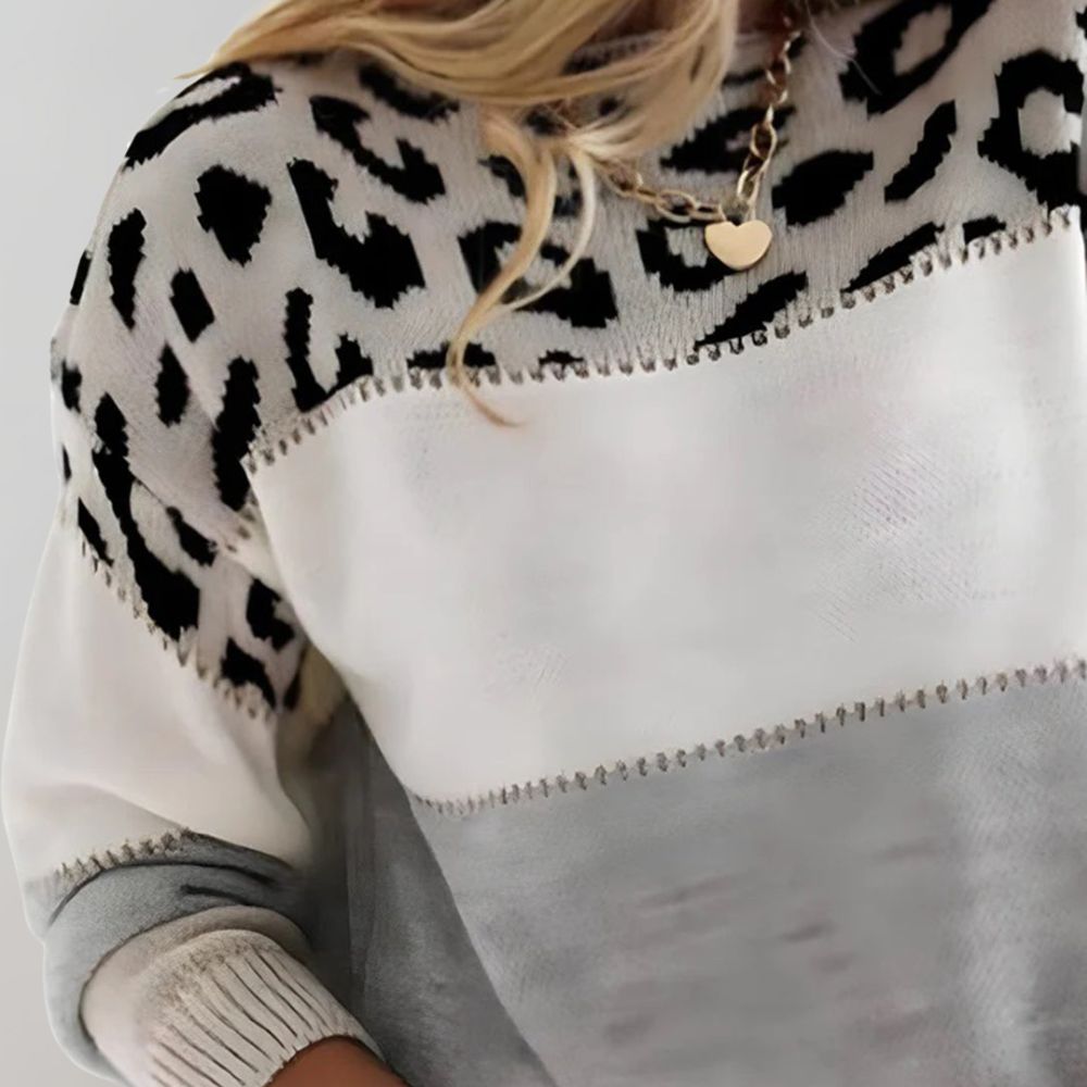 Women's Graphic Sweater – Relaxed Fit Printed Pullover
