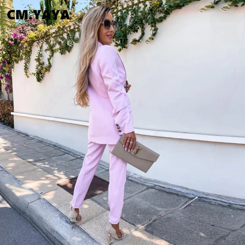 Women's Asymmetrical Two-Piece Set – Statement Top & Wide Leg Pants