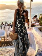 Women's Glamorous Sequin Dress – V-Neck Maxi Dress