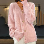 Women's Button Front Cardigan – Knit Cardigan Sweater – Lena