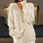 Women's Button Front Cardigan – Knit Cardigan Sweater – Lena